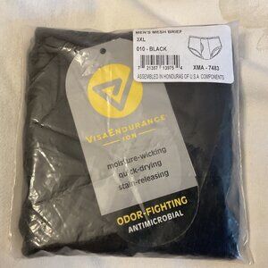 VisaEndurance Quick Dry Men’s Mesh Briefs Black Travel Underwear Moisture Wickin